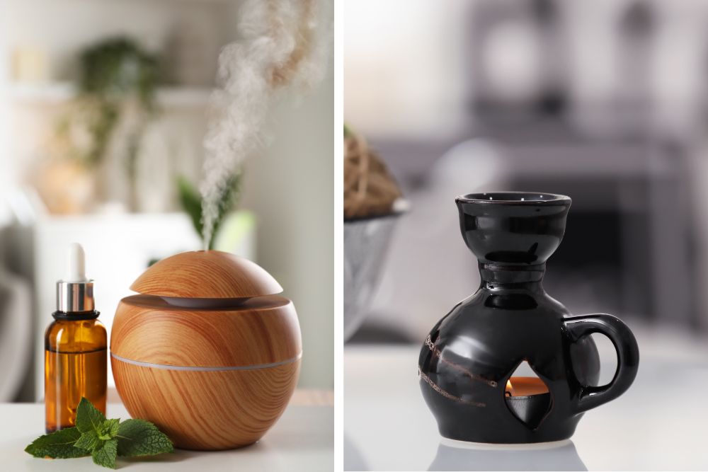 Uso dell'olio essenziale in aromaterapia con il diffusore
