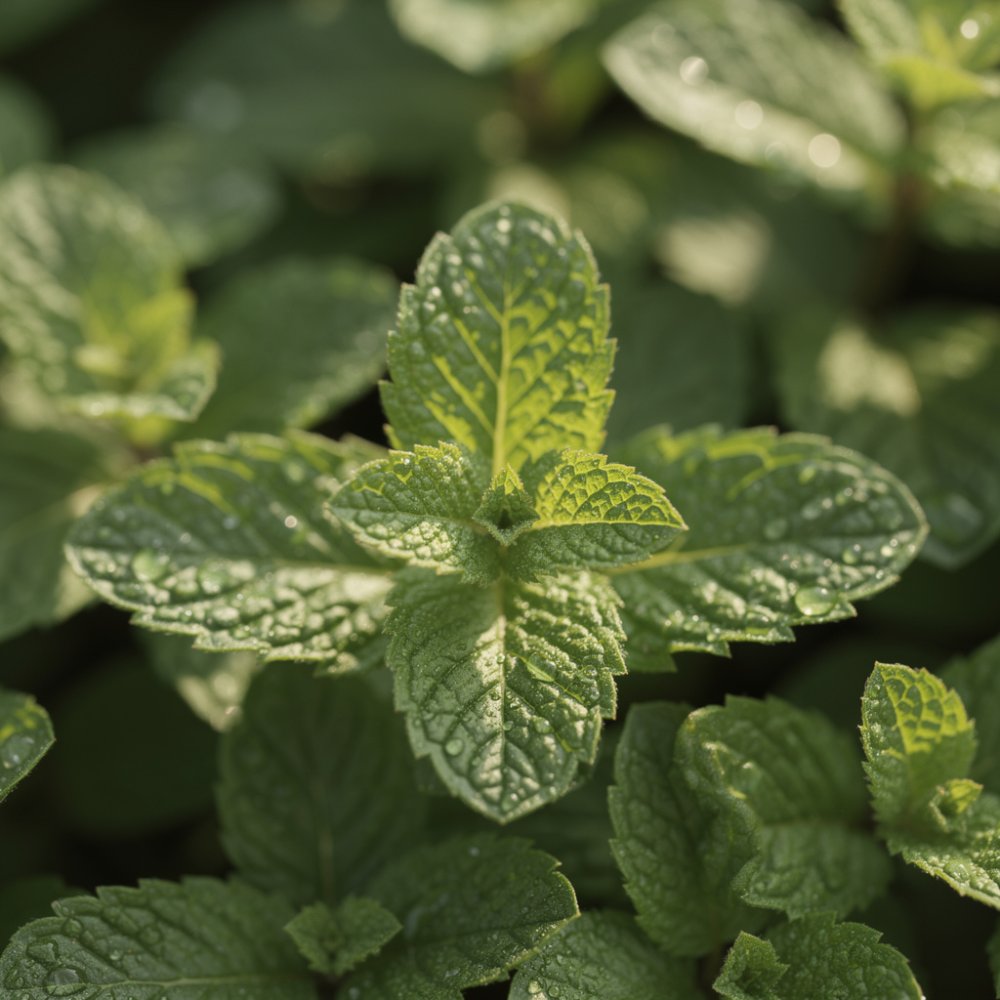 Fresche foglie di menta nella natura Fresche foglie di menta nella natura