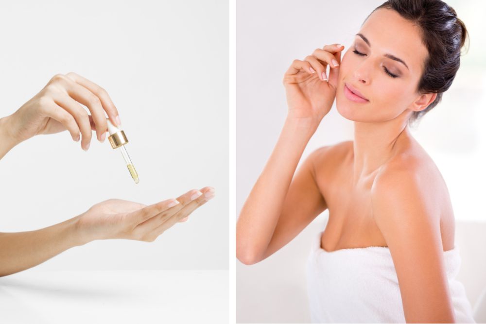 Cura serale della pelle con lavanda e oli naturali